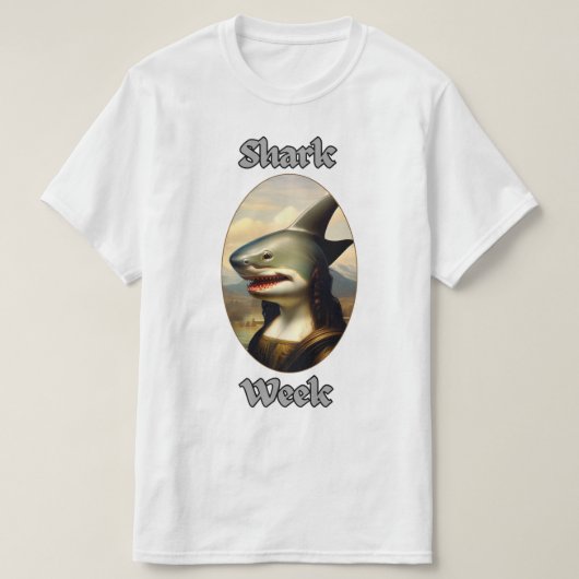 Shark week mona lisa t-shirt (Design voorkant)