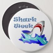 Shark Week Ronde Button 6,0 Cm (Voorkant /achterkant)