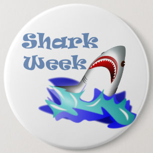 Shark Week Ronde Button 6,0 Cm