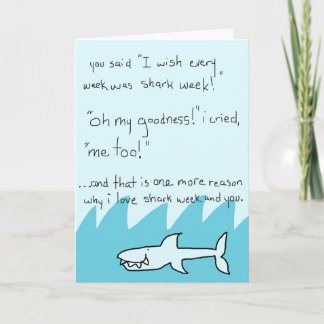 Shark Week-Valentijn Feestdagen Kaart
