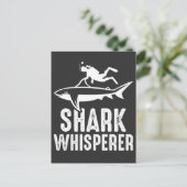 Shark Whisperer Scuba Diving Ocean Diver Briefkaart (Staand voorkant)