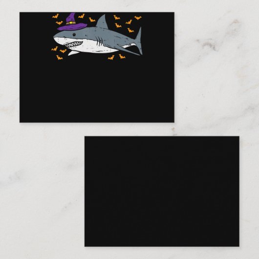 Shark Witch Funny Animal Halloween Visitekaartje (Voorkant / Achterkant)