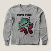 Shark with boxing gloves Long sleeve T-Shirt (Motif recto)