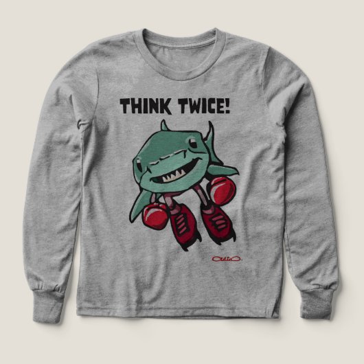 Shark with boxing gloves Long sleeve T-Shirt (Motif recto)