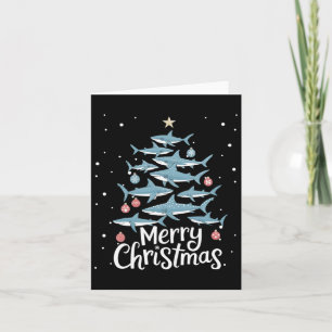 Shark Xmas Tree Sharks Kerstboom Vrolijke Dogma's Kaart