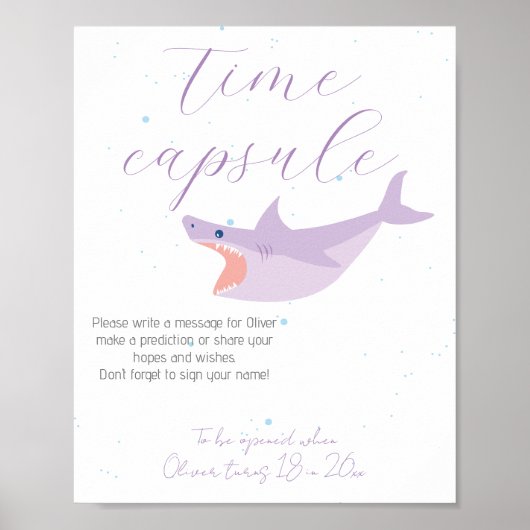 Shark Zomer Party Pool en Verjaardag Tijd Capsule Poster (Voorkant)