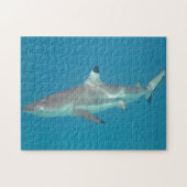 Shark zwemmen onder water puzzel legpuzzel (Horizontaal)