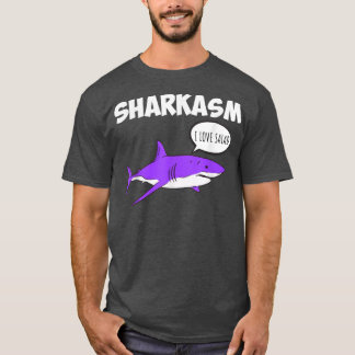Sharkasm sarcasme sharony irony Vegetarian Vegan T-shirt