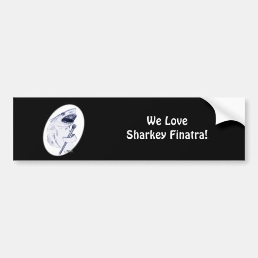 Sharkey Finatra Bumpersticker (Voorkant)