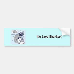 Sharkey Finatra Swimmin' Bumpersticker