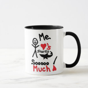 Sharkliefhebber Cartoon Mok