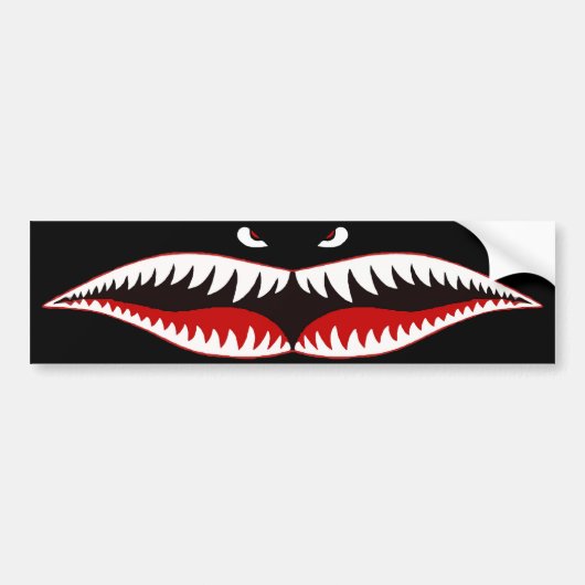 Sharkmouth Bumpersticker (Voorkant)