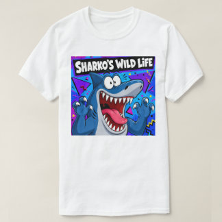 SHARKO'S WILD LIFE | Retro 90s Tekenfilm Haai T-shirt