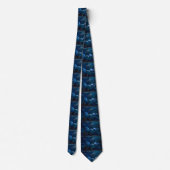 Sharks and School of Fish in Blue Ocean Necktie Stropdas (Achterkant)