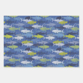 Sharks Beach Ocean Herhaling Pattern Inpakpapier Vel (Voorkant)