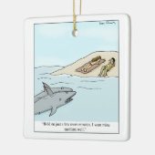 Sharks Beach Tanning Sunbathing Cartoon Keramisch Ornament (Links)