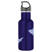 Sharks Cute Kids Bouteille d'eau avec nom (Dos)