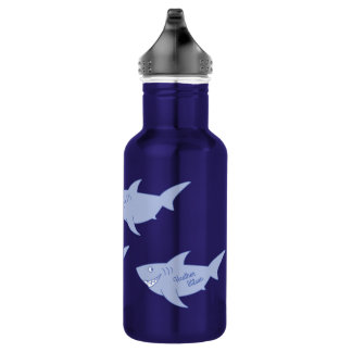 Sharks Cute Kids Bouteille d'eau avec nom