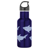 Sharks Cute Kids Bouteille d'eau avec nom (Devant)