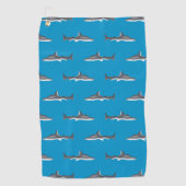 Sharks Pattern Golfhanddoek (Voorkant)