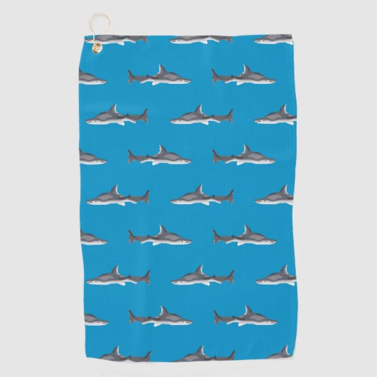 Sharks Pattern Golfhanddoek (Voorkant)