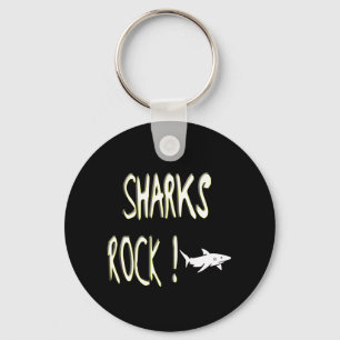 Sharks Rock. Button Sleutelhanger