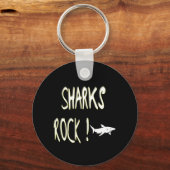 Sharks Rock. Button Sleutelhanger (Voorkant)
