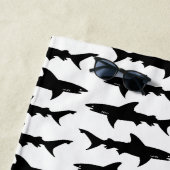 Sharks School voegt je eigen tekst toe Strandlaken (In situ)