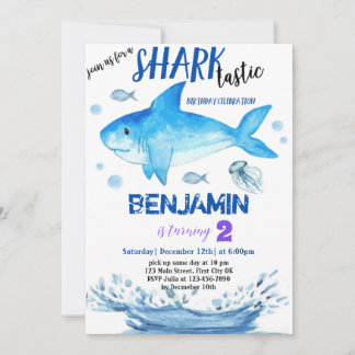 Sharktastic Different Birthday Invitation Kaart