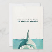 Sharktastic zwembadfeestje kaart (Achterkant)