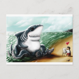 Sharktopus Love Briefkaart