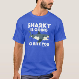 Sharky gaat bijten je ontwerp - Basic Dark T- T-shirt