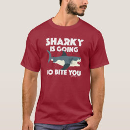 Sharky gaat bijten je ontwerp - Basic Dark T- T-shirt