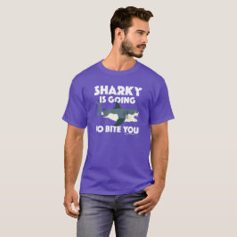 Sharky gaat bijten je ontwerp - Basic Dark T- T-shirt