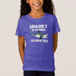 Sharky gaat bijten u ontwerp - meisjes 'Fine J T-shirt