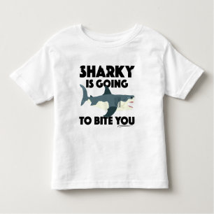 Sharky gaat bijten u ontwerp - Peuter Fine Kinder Shirts