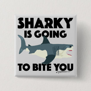 Sharky gaat bijten u ontwerp - Square Button