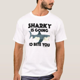 Sharky gaat je ontwerp bijten - Mannen Basic T-shirt