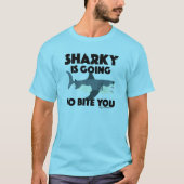 Sharky gaat je ontwerp bijten - Mannen Basic T-shirt (Voorkant)