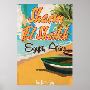 Sharm el Sheikh - affiche vintage de voyage de