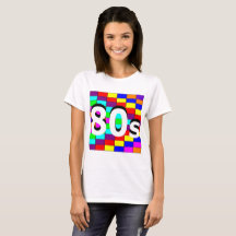 Sharnia's "80s Colored Background" T-Shirt