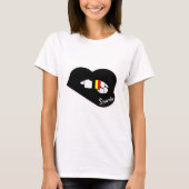 Sharnia's Lips Belgium T-Shirt (zwarte lips) (Voorkant)