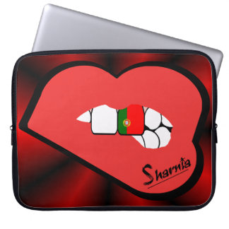 Sharnia's Lips Portugal Laptop Sleeve (Red Lips)
