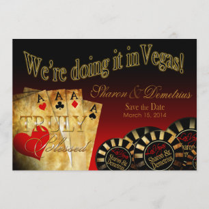 Sharon & Demetrius Las Vegas Opslaan van de Datum Save The Date