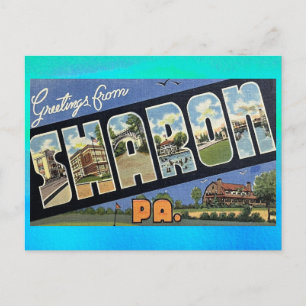 Sharon, Pennsylvanie Vintage voyage Carte postale