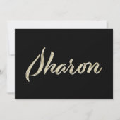 Sharon white gold Handwriting Karte Kaart (Voorkant)