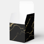 Sharp Black en Gold Marble Bedankdoosjes (Geopend)