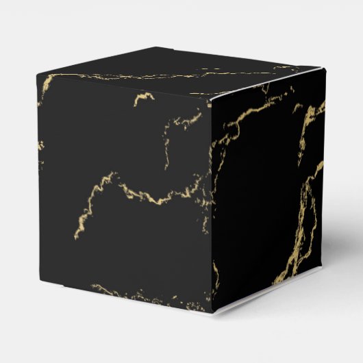 Sharp Black en Gold Marble Bedankdoosjes (Achterkant)