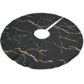 Sharp Black en Gold Marble Kerstboom Rok (Gekanteld)