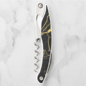 Sharp Black en Gold Marble Kurkentrekker (Voorkant)